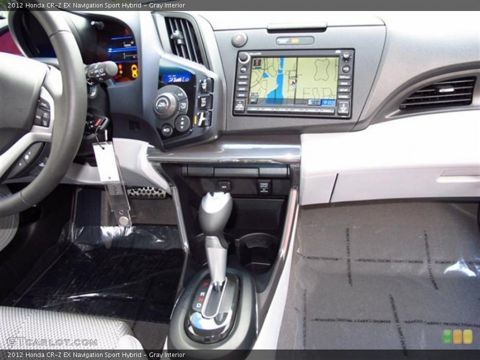 Gray Interior Controls for the 2012 Honda CR-Z EX Navigation Sport Hybrid #71043704