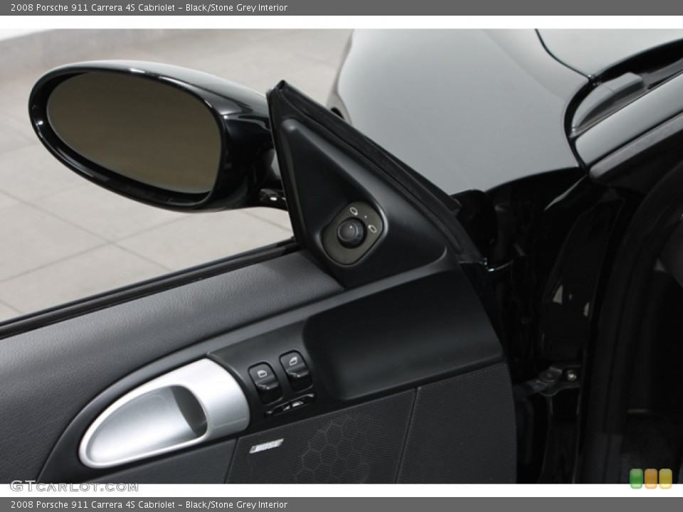 Black/Stone Grey Interior Controls for the 2008 Porsche 911 Carrera 4S Cabriolet #71046290