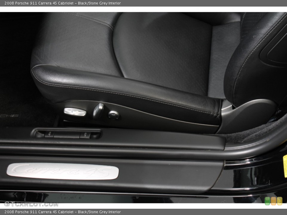 Black/Stone Grey Interior Controls for the 2008 Porsche 911 Carrera 4S Cabriolet #71046311