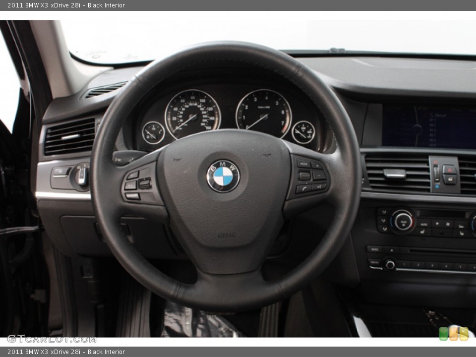 Black Interior Steering Wheel for the 2011 BMW X3 xDrive 28i #71047379