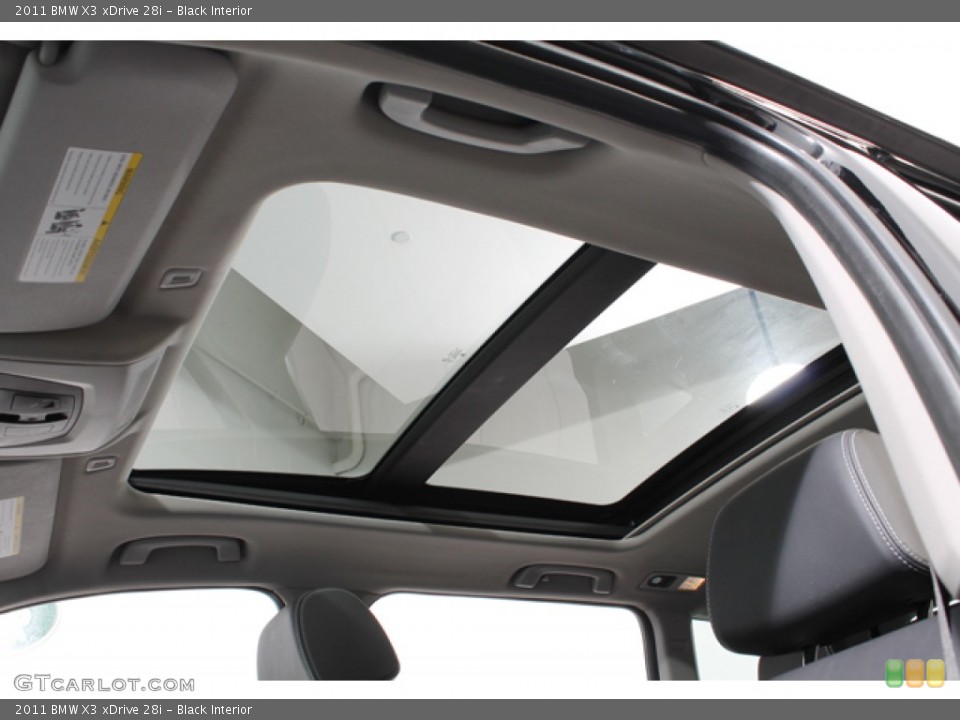 Black Interior Sunroof for the 2011 BMW X3 xDrive 28i #71047538