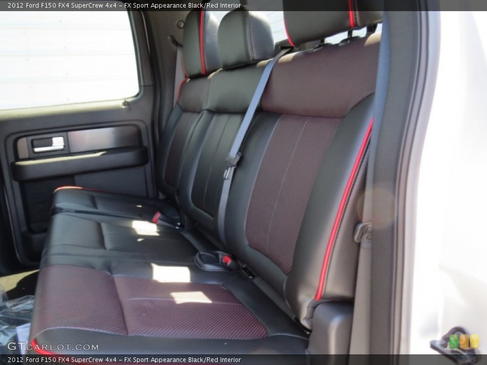 FX Sport Appearance Black/Red Interior Rear Seat for the 2012 Ford F150 FX4 SuperCrew 4x4 #71047541