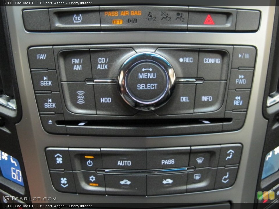 Ebony Interior Controls for the 2010 Cadillac CTS 3.6 Sport Wagon #71048852