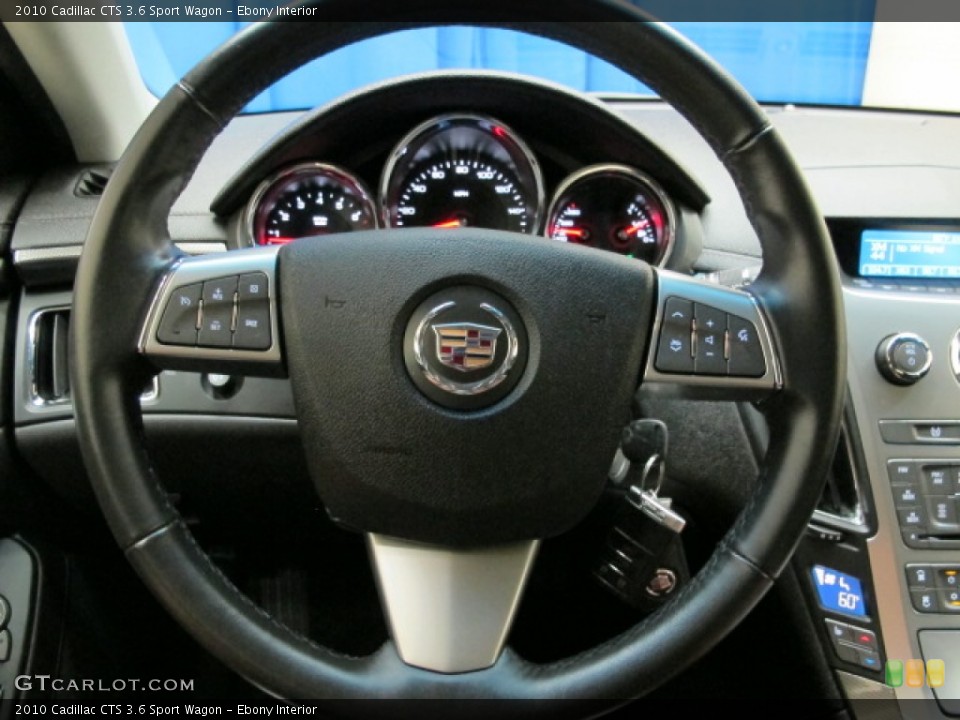 Ebony Interior Steering Wheel for the 2010 Cadillac CTS 3.6 Sport Wagon #71048887