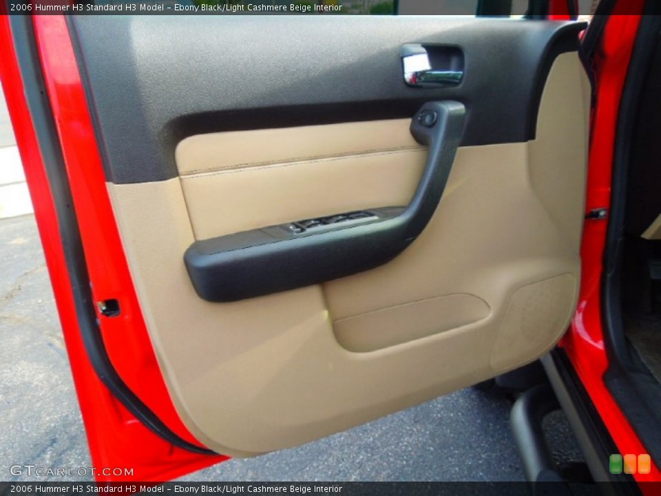 Ebony Black/Light Cashmere Beige Interior Door Panel for the 2006 Hummer H3  #71059514