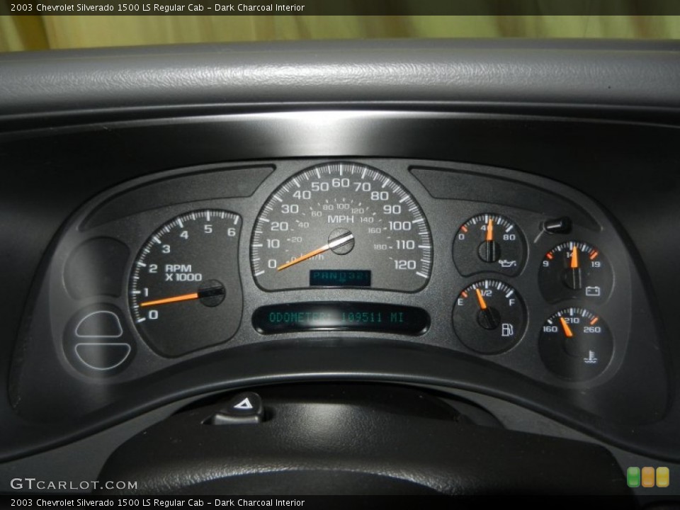 Dark Charcoal Interior Gauges for the 2003 Chevrolet Silverado 1500 LS Regular Cab #71059802