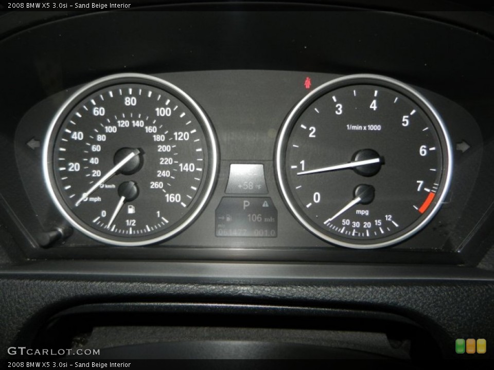 Sand Beige Interior Gauges for the 2008 BMW X5 3.0si #71060081