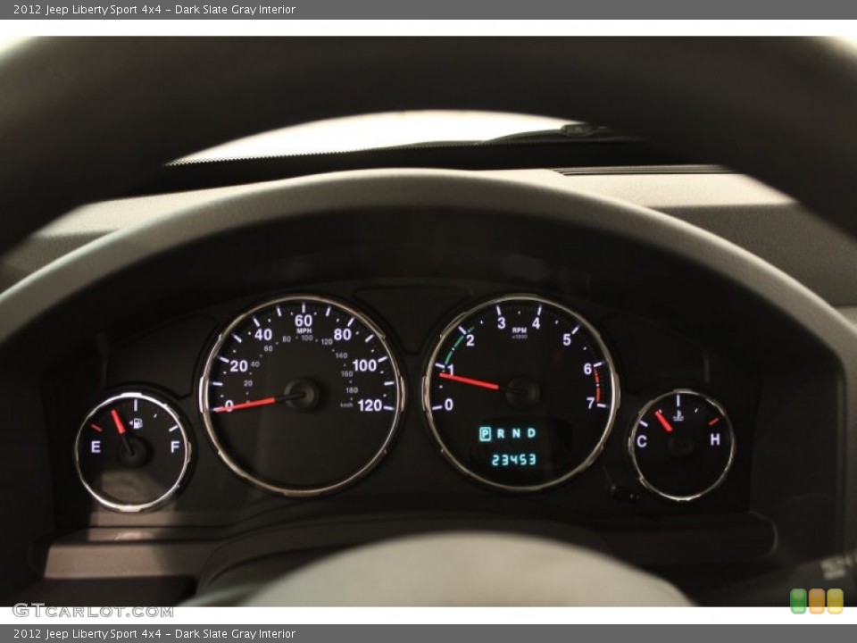 Dark Slate Gray Interior Gauges for the 2012 Jeep Liberty Sport 4x4 #71060375