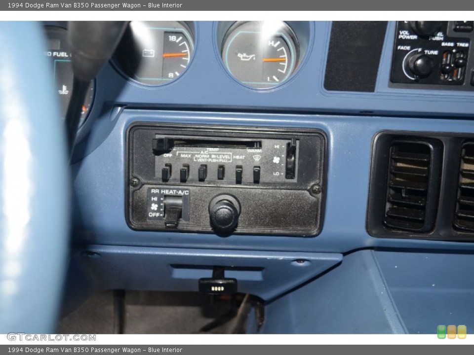 Blue Interior Controls for the 1994 Dodge Ram Van B350 Passenger Wagon #71063970