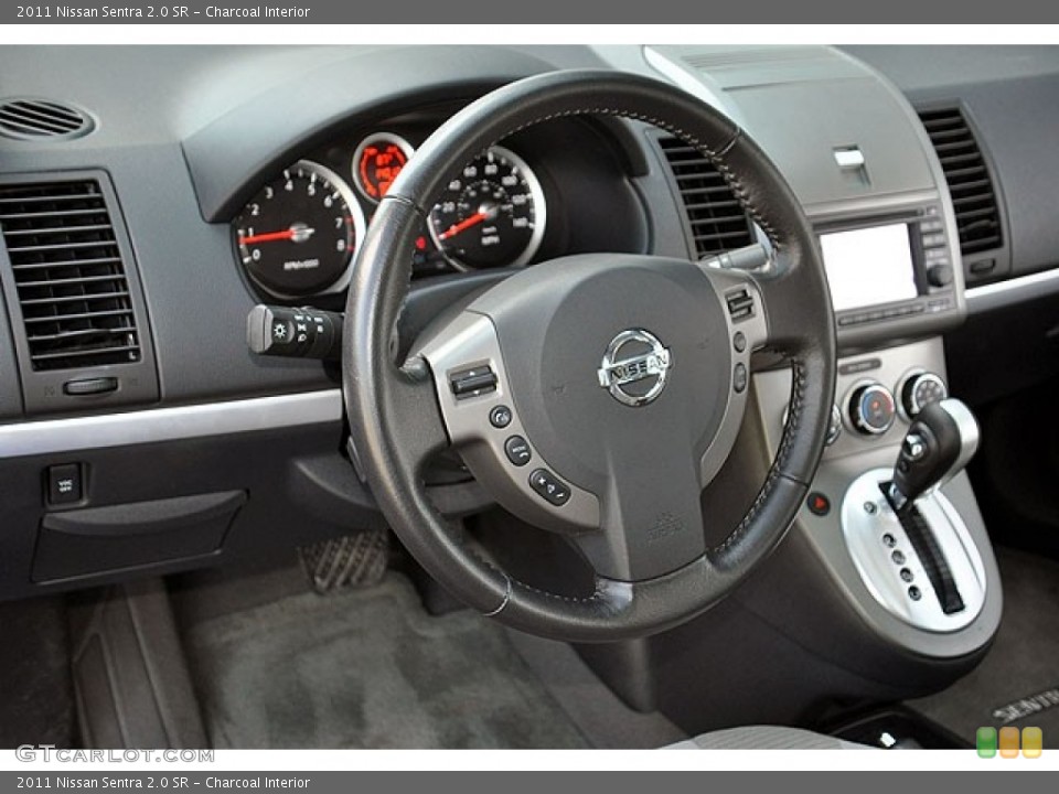 Charcoal Interior Steering Wheel for the 2011 Nissan Sentra 2.0 SR #71063978