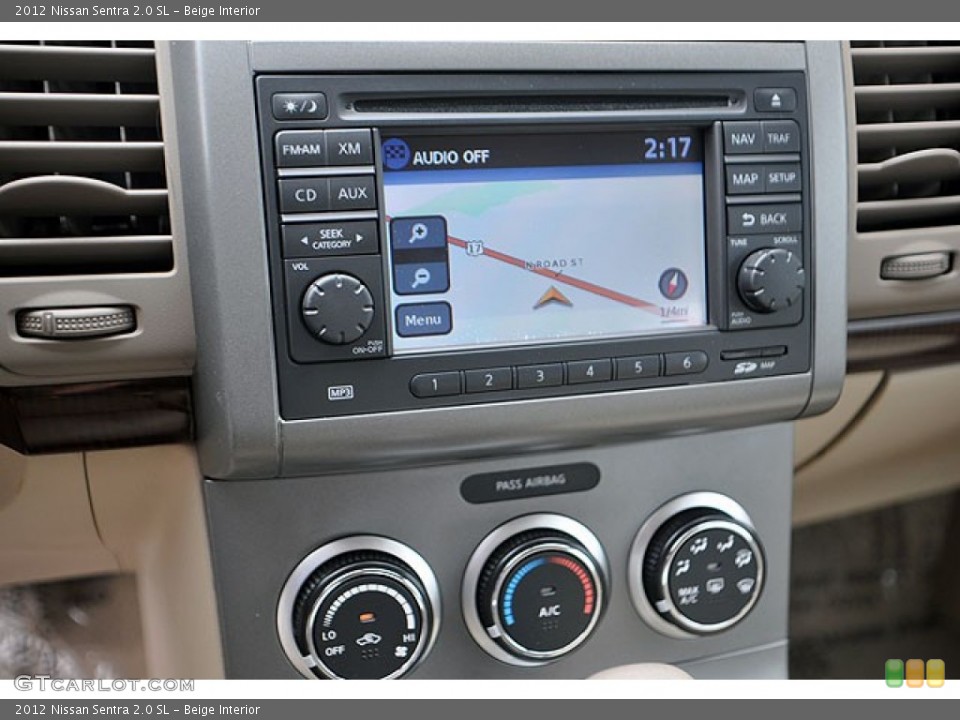 Beige Interior Navigation for the 2012 Nissan Sentra 2.0 SL #71064178