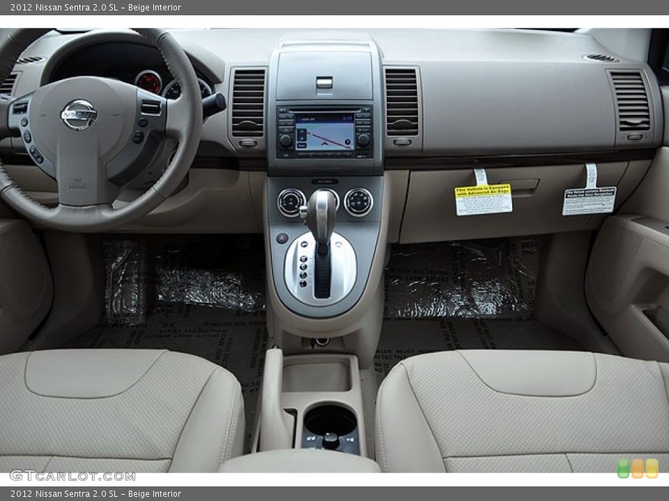 Beige Interior Dashboard for the 2012 Nissan Sentra 2.0 SL #71064217