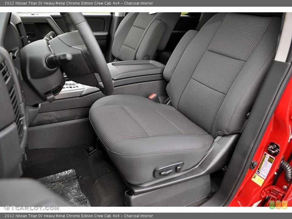 Charcoal Interior Front Seat for the 2012 Nissan Titan SV Heavy Metal Chrome Edition Crew Cab 4x4 #71064979