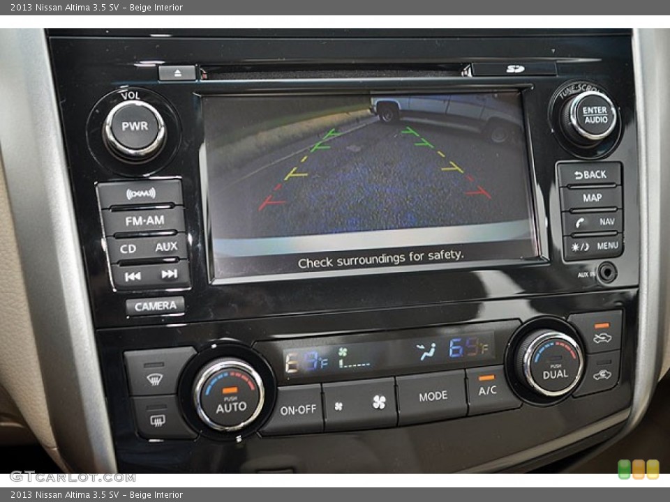 Beige Interior Controls for the 2013 Nissan Altima 3.5 SV #71065651