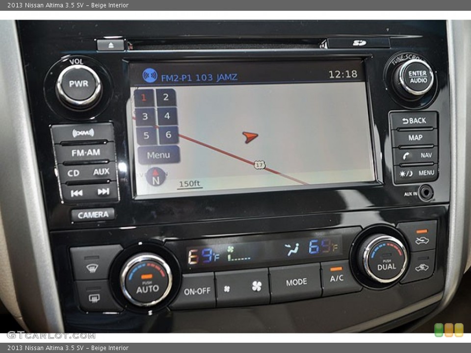 Beige Interior Navigation for the 2013 Nissan Altima 3.5 SV #71065657