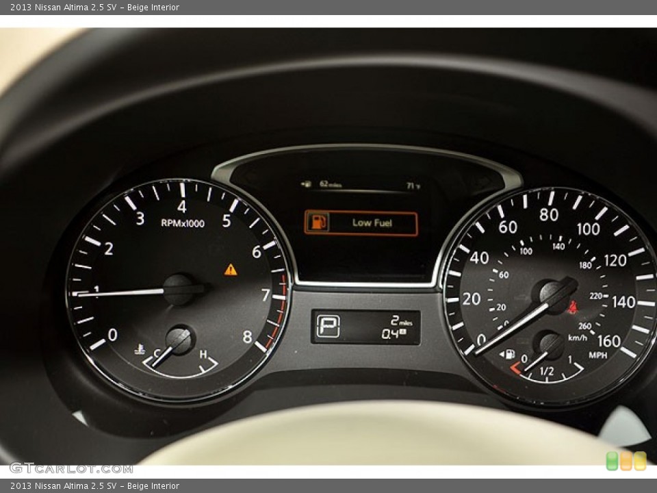 Beige Interior Gauges for the 2013 Nissan Altima 2.5 SV #71065918