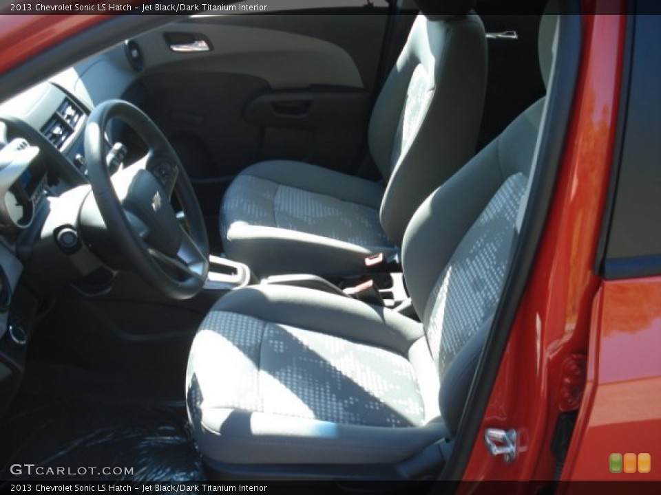 Jet Black/Dark Titanium Interior Front Seat for the 2013 Chevrolet Sonic LS Hatch #71067112