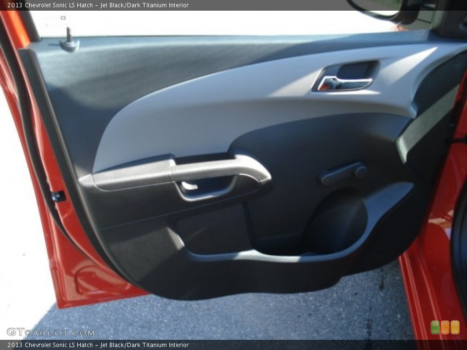 Jet Black/Dark Titanium Interior Door Panel for the 2013 Chevrolet Sonic LS Hatch #71067120