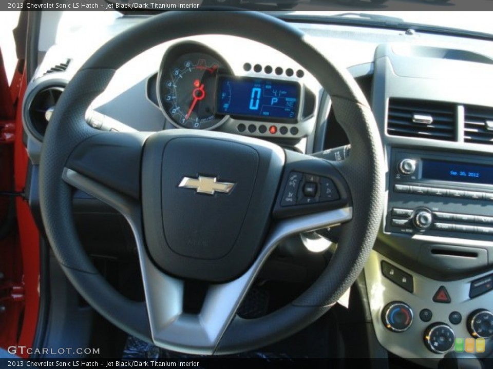 Jet Black/Dark Titanium Interior Steering Wheel for the 2013 Chevrolet Sonic LS Hatch #71067175