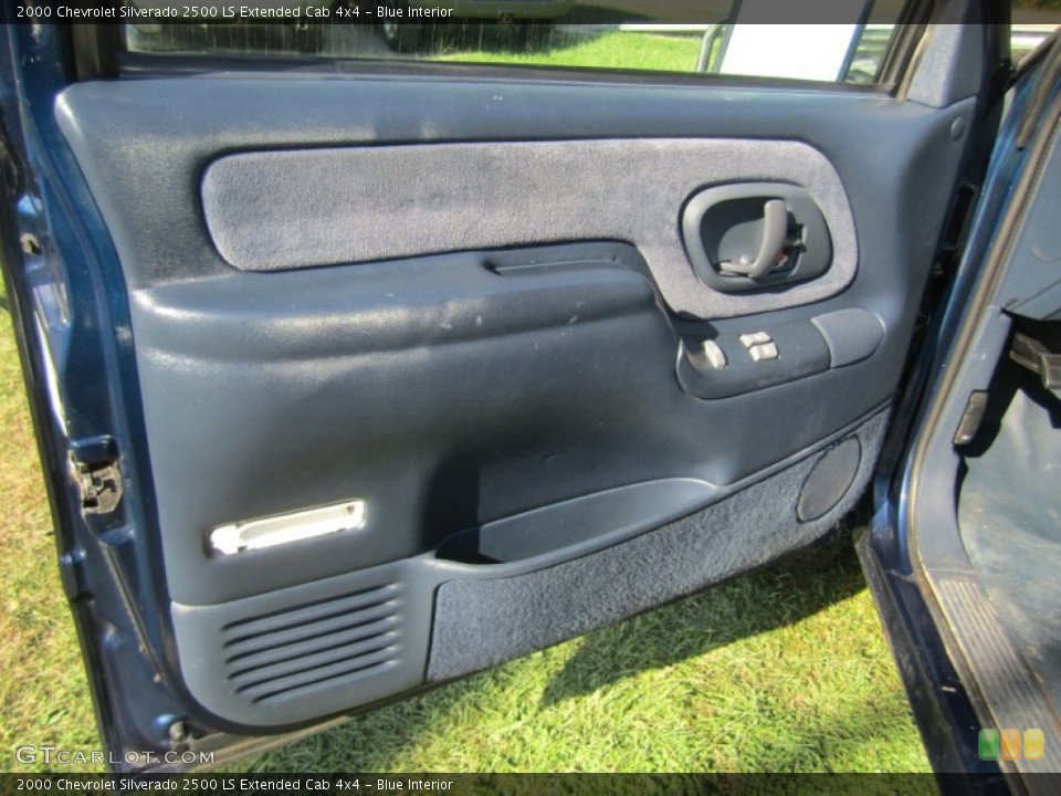 Blue Interior Door Panel for the 2000 Chevrolet Silverado 2500 LS Extended Cab 4x4 #71068024