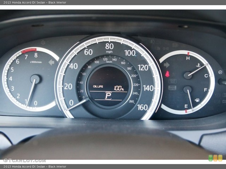 Black Interior Gauges for the 2013 Honda Accord EX Sedan #71068774