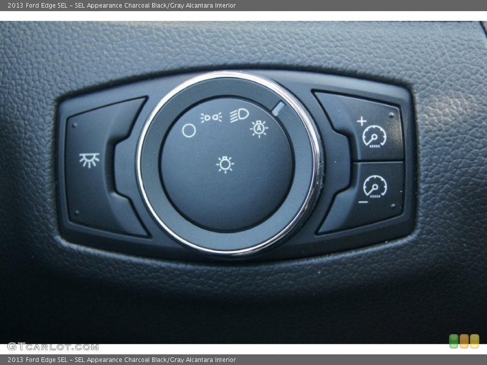 SEL Appearance Charcoal Black/Gray Alcantara Interior Controls for the 2013 Ford Edge SEL #71071276