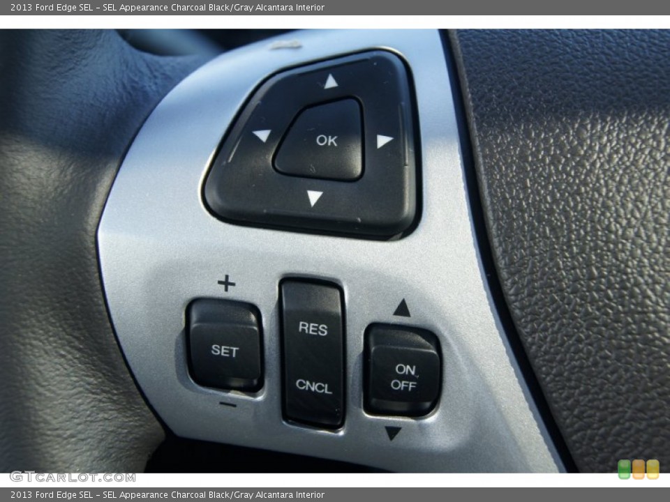 SEL Appearance Charcoal Black/Gray Alcantara Interior Controls for the 2013 Ford Edge SEL #71071285