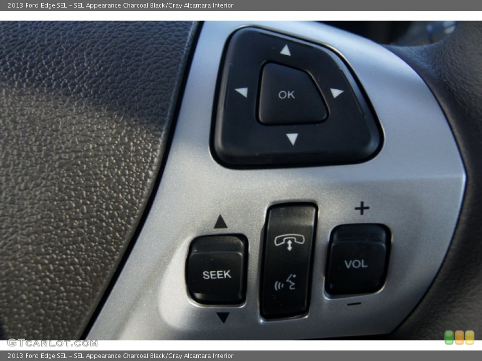 SEL Appearance Charcoal Black/Gray Alcantara Interior Controls for the 2013 Ford Edge SEL #71071296