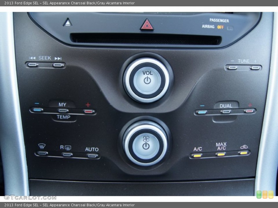 SEL Appearance Charcoal Black/Gray Alcantara Interior Controls for the 2013 Ford Edge SEL #71071330