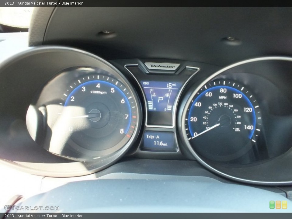 Blue Interior Gauges for the 2013 Hyundai Veloster Turbo #71071918