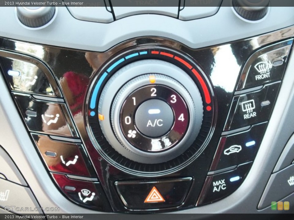 Blue Interior Controls for the 2013 Hyundai Veloster Turbo #71071945