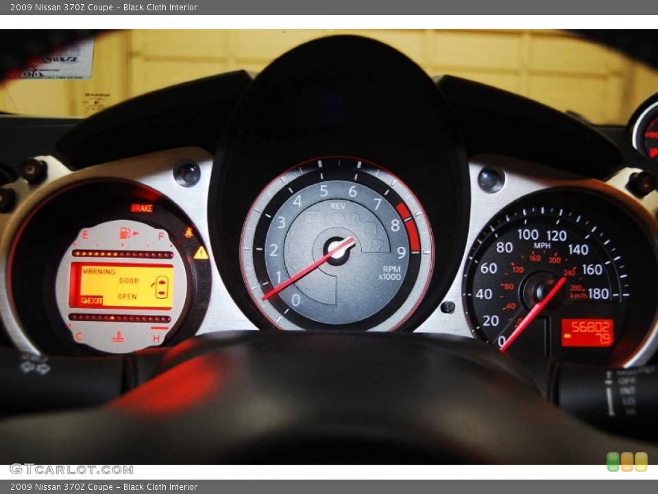 Black Cloth Interior Gauges for the 2009 Nissan 370Z Coupe #71073170