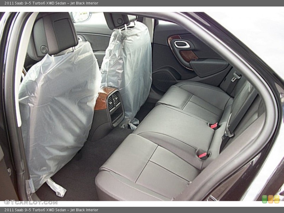 Jet Black Interior Rear Seat for the 2011 Saab 9-5 Turbo6 XWD Sedan #71076052