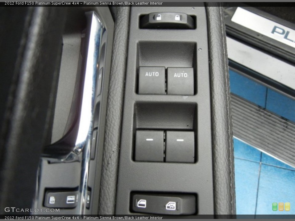 Platinum Sienna Brown/Black Leather Interior Controls for the 2012 Ford F150 Platinum SuperCrew 4x4 #71078942