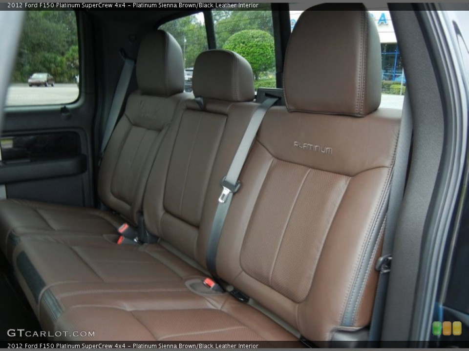 Platinum Sienna Brown/Black Leather Interior Rear Seat for the 2012 Ford F150 Platinum SuperCrew 4x4 #71078965