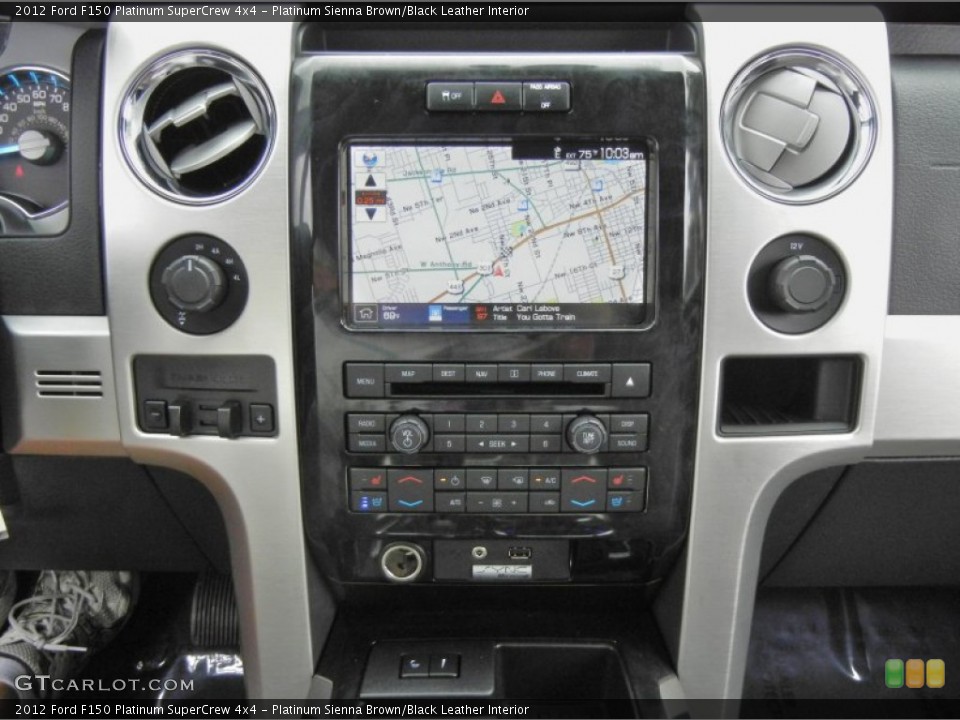 Platinum Sienna Brown/Black Leather Interior Controls for the 2012 Ford F150 Platinum SuperCrew 4x4 #71079028