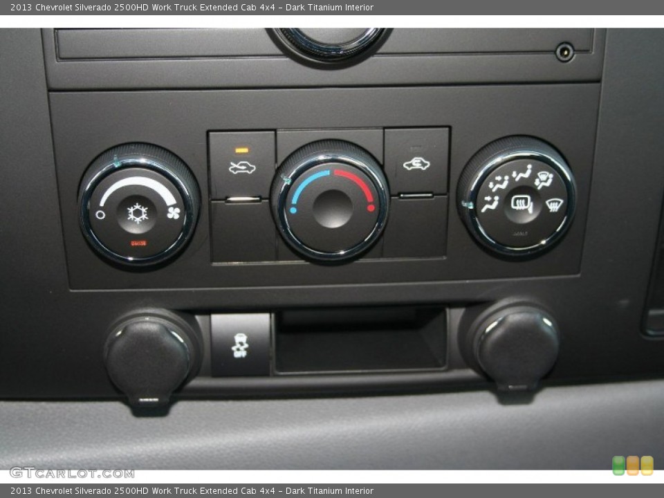 Dark Titanium Interior Controls for the 2013 Chevrolet Silverado 2500HD Work Truck Extended Cab 4x4 #71079097