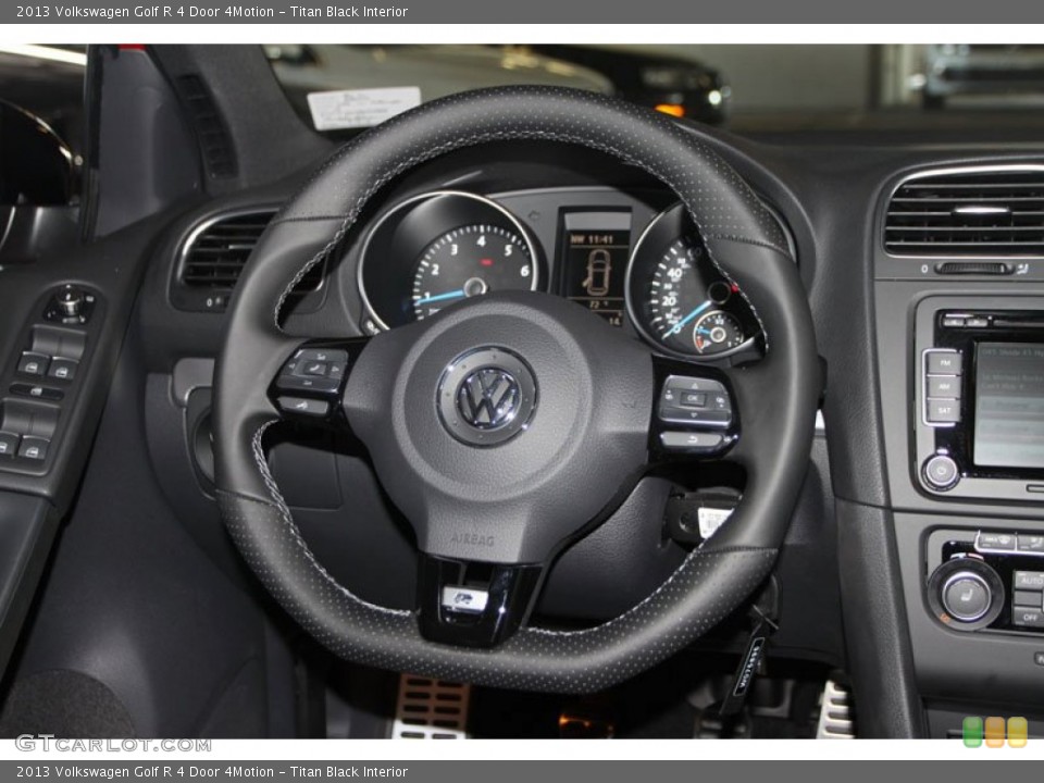 Titan Black Interior Steering Wheel for the 2013 Volkswagen Golf R 4 Door 4Motion #71080318