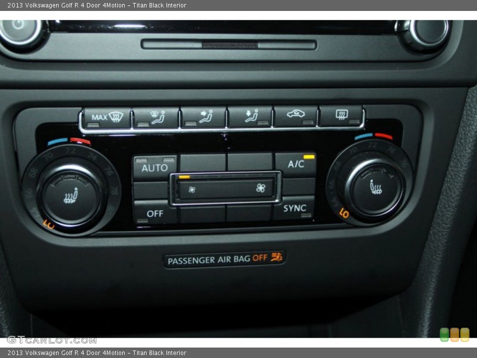 Titan Black Interior Controls for the 2013 Volkswagen Golf R 4 Door 4Motion #71080345