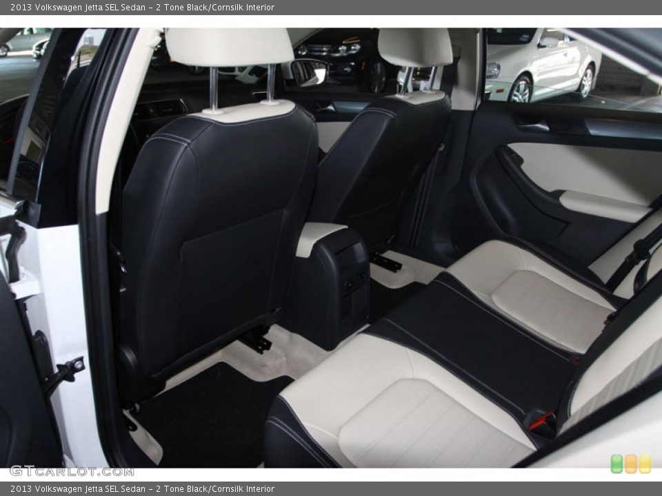 2 Tone Black/Cornsilk Interior Rear Seat for the 2013 Volkswagen Jetta SEL Sedan #71080531
