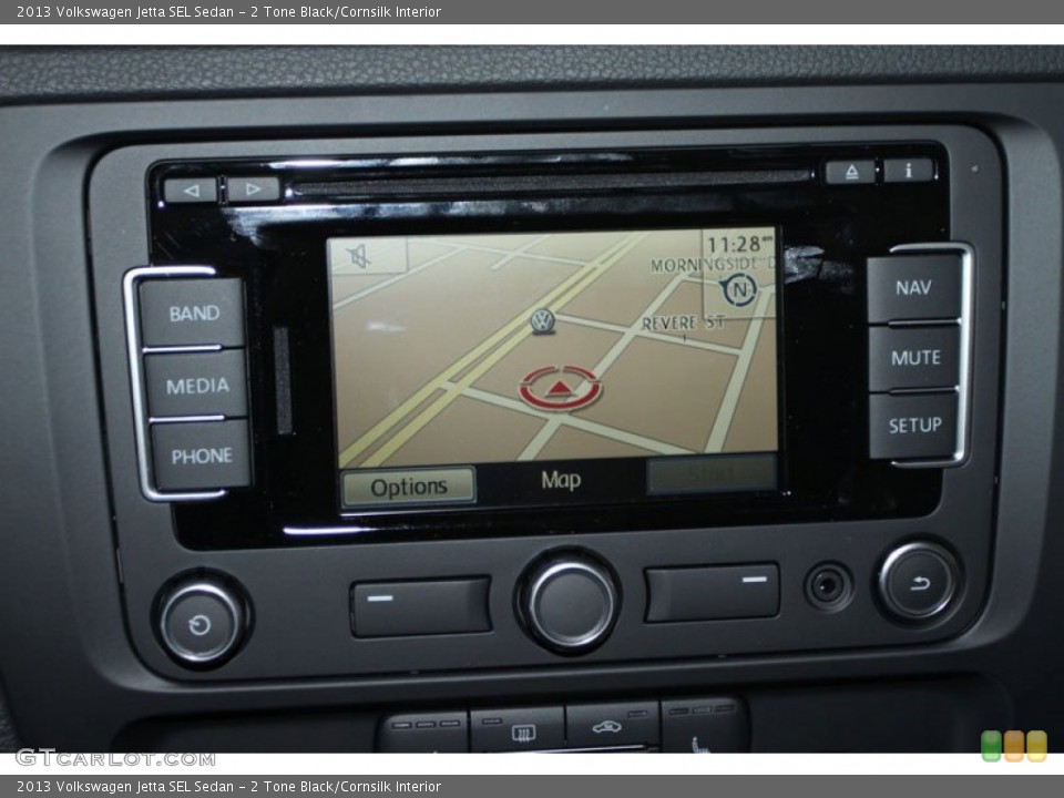 2 Tone Black/Cornsilk Interior Navigation for the 2013 Volkswagen Jetta SEL Sedan #71080579