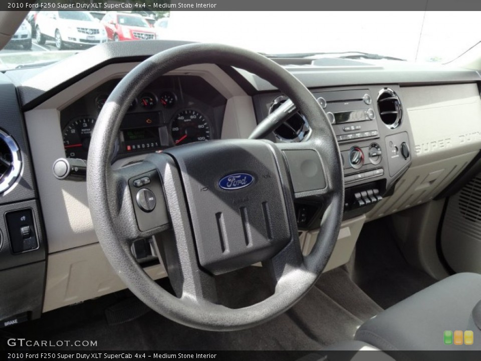 Medium Stone Interior Dashboard for the 2010 Ford F250 Super Duty XLT SuperCab 4x4 #71081533