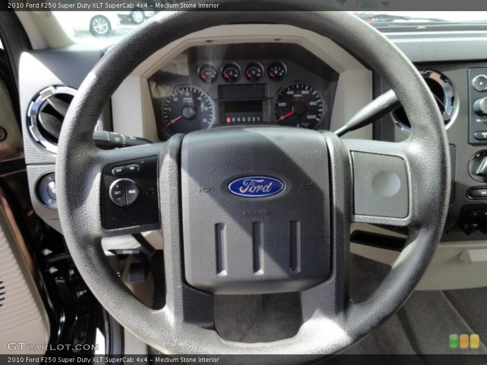 Medium Stone Interior Steering Wheel for the 2010 Ford F250 Super Duty XLT SuperCab 4x4 #71081593