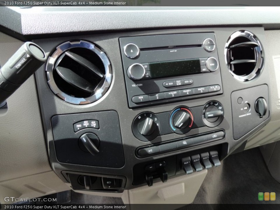 Medium Stone Interior Controls for the 2010 Ford F250 Super Duty XLT SuperCab 4x4 #71081602
