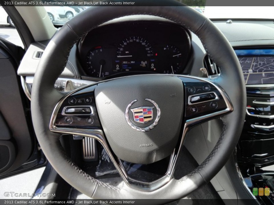 Jet Black/Jet Black Accents Interior Steering Wheel for the 2013 Cadillac ATS 3.6L Performance AWD #71082581