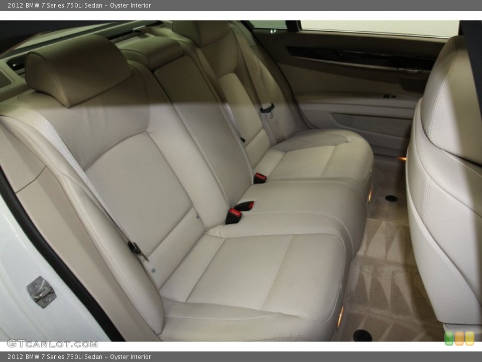 Oyster Interior Rear Seat for the 2012 BMW 7 Series 750Li Sedan #71083303