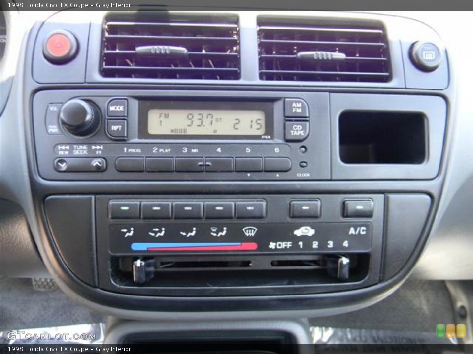 Gray Interior Controls for the 1998 Honda Civic EX Coupe #71084144