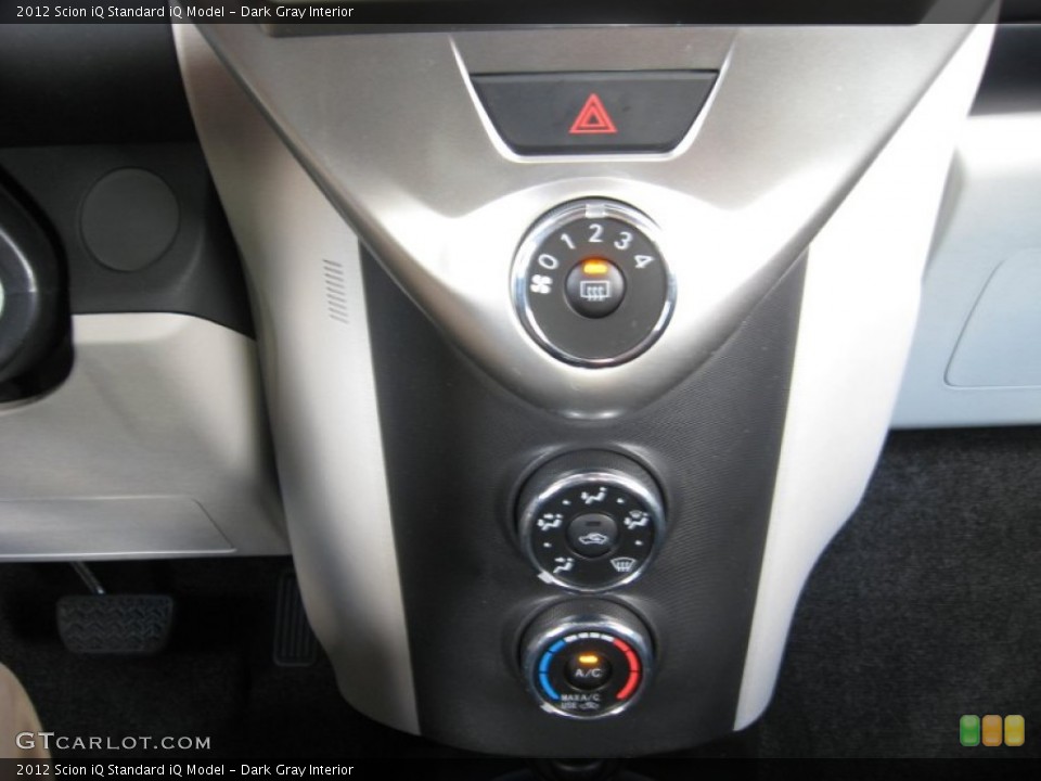 Dark Gray Interior Controls for the 2012 Scion iQ  #71086257