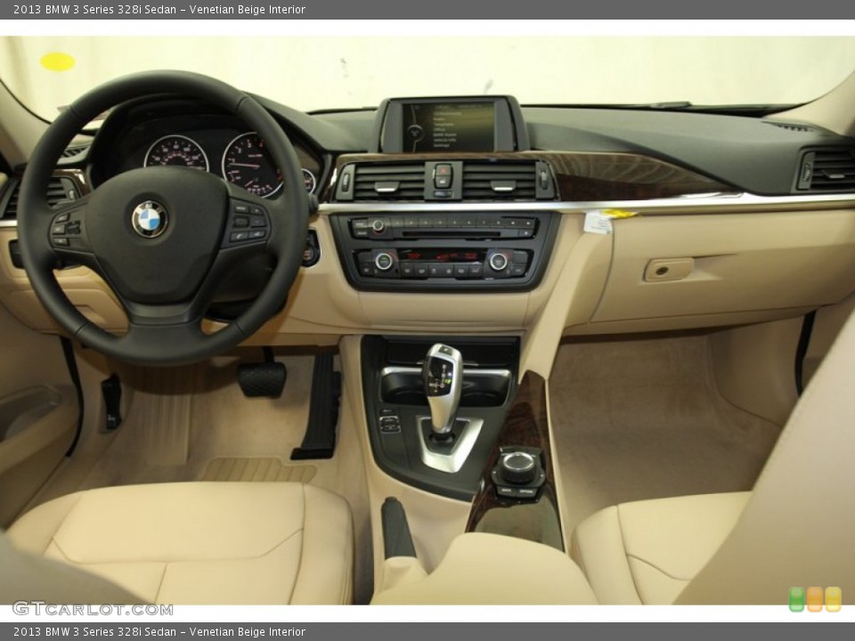 Venetian Beige Interior Dashboard for the 2013 BMW 3 Series 328i Sedan #71089153