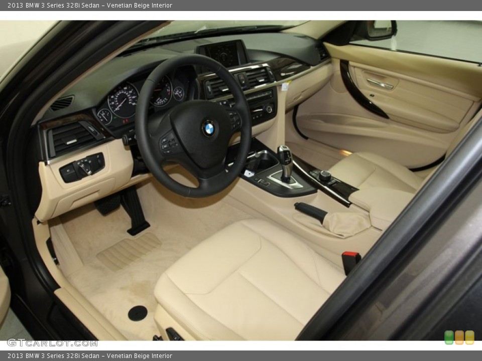 Venetian Beige Interior Prime Interior for the 2013 BMW 3 Series 328i Sedan #71089213
